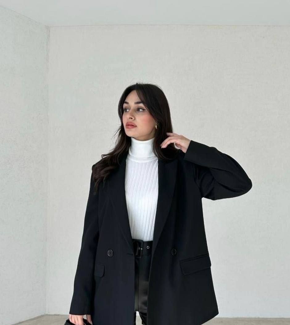 Blazer Classique Femme – Double Boutonnage Élégant