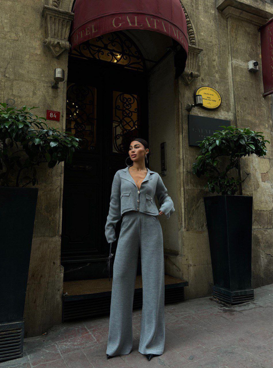 Ensemble – Veste Crop & Pantalon Large