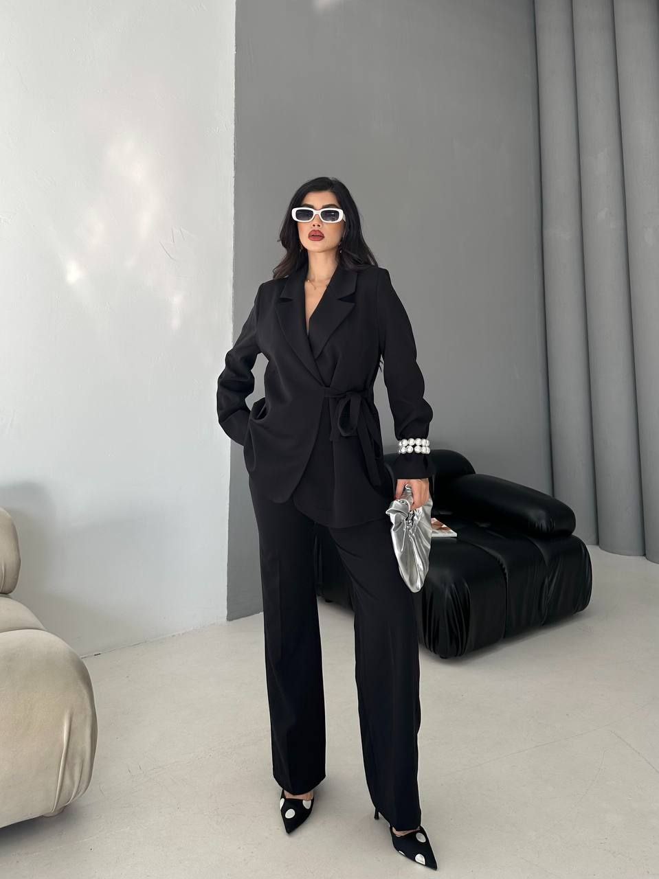 Ensemble Tailleur Femme – Élégance Ceinturée