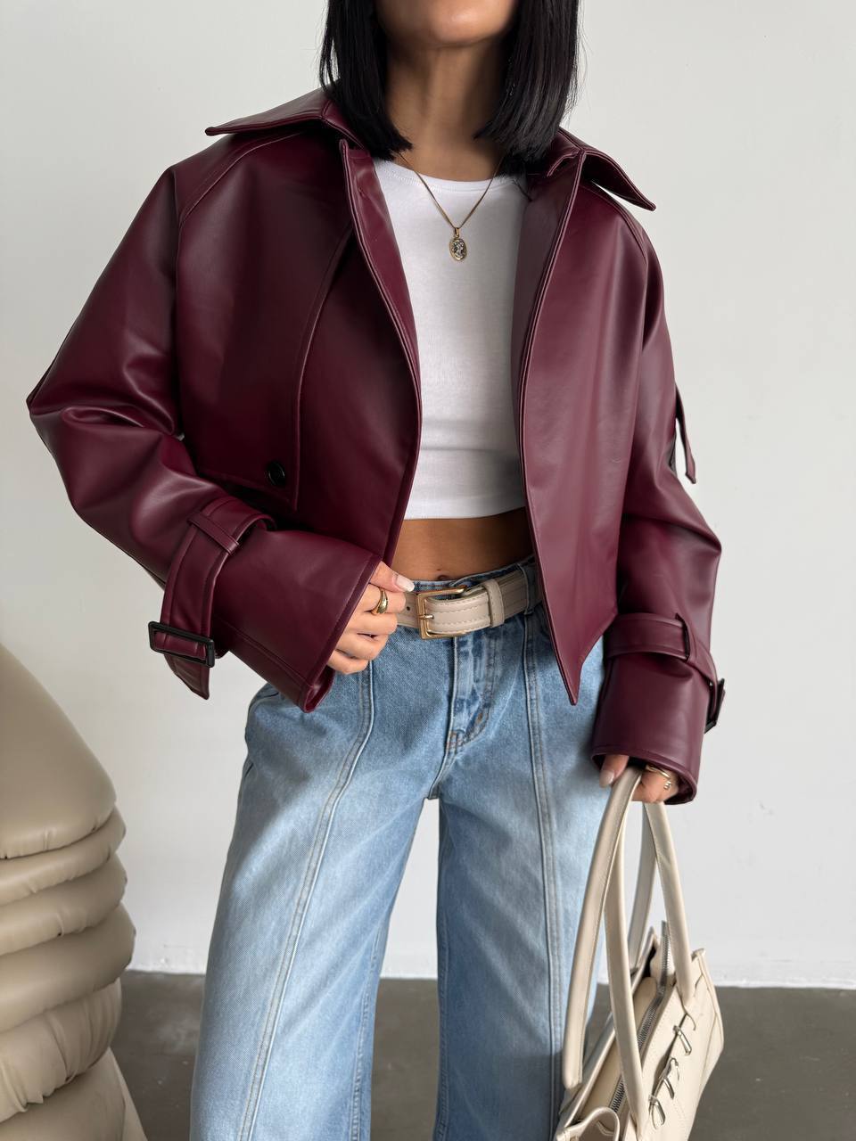 Veste Courte en similicuir