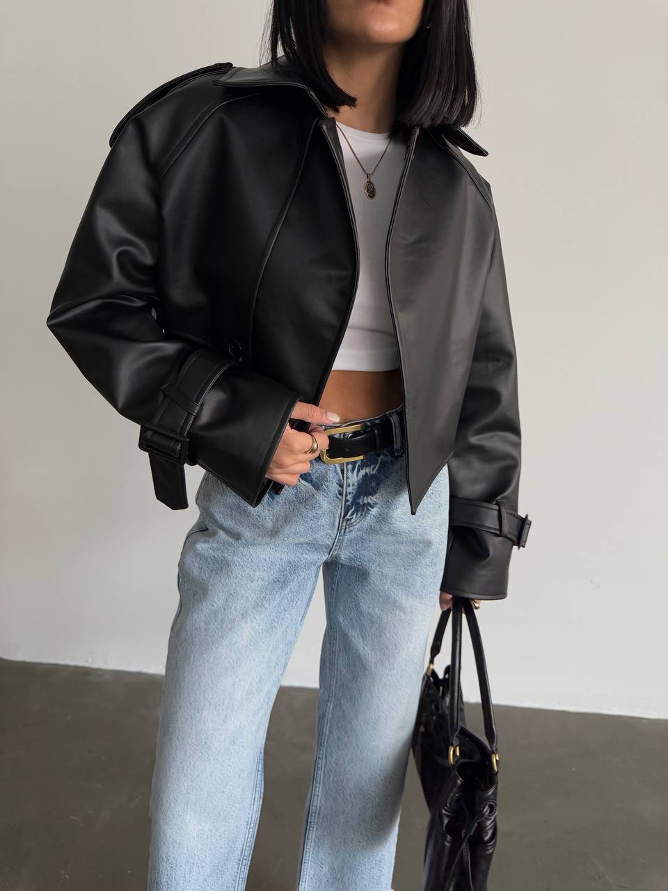 Veste Courte en similicuir