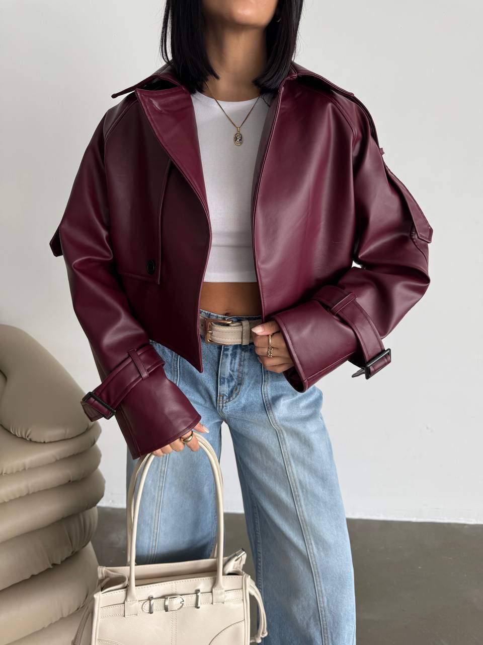 Veste Courte en similicuir