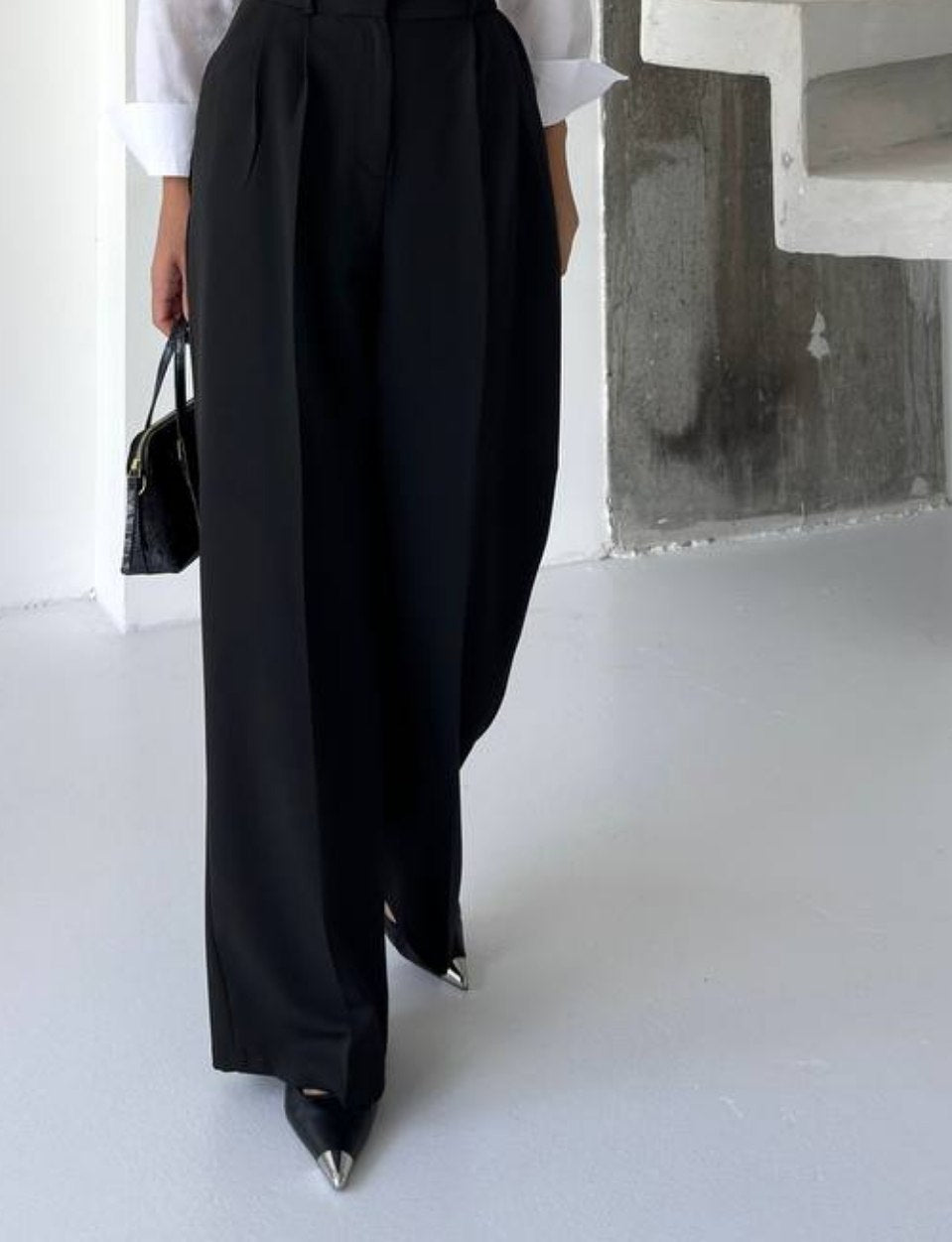 Pantalon Palazzo Taille Haute élégant